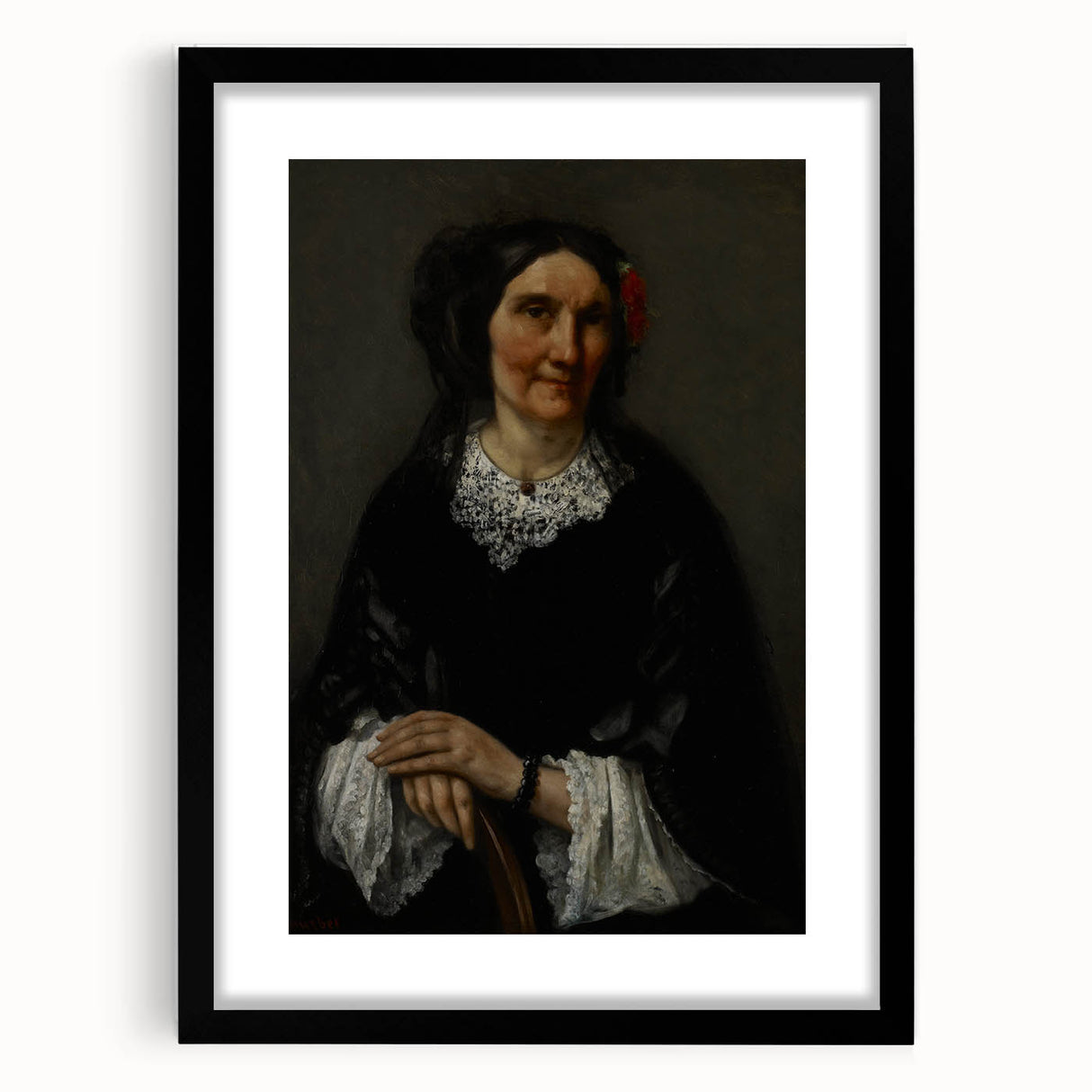 Realism Art Prints - Portrait of a Woman by Gustave Courbet