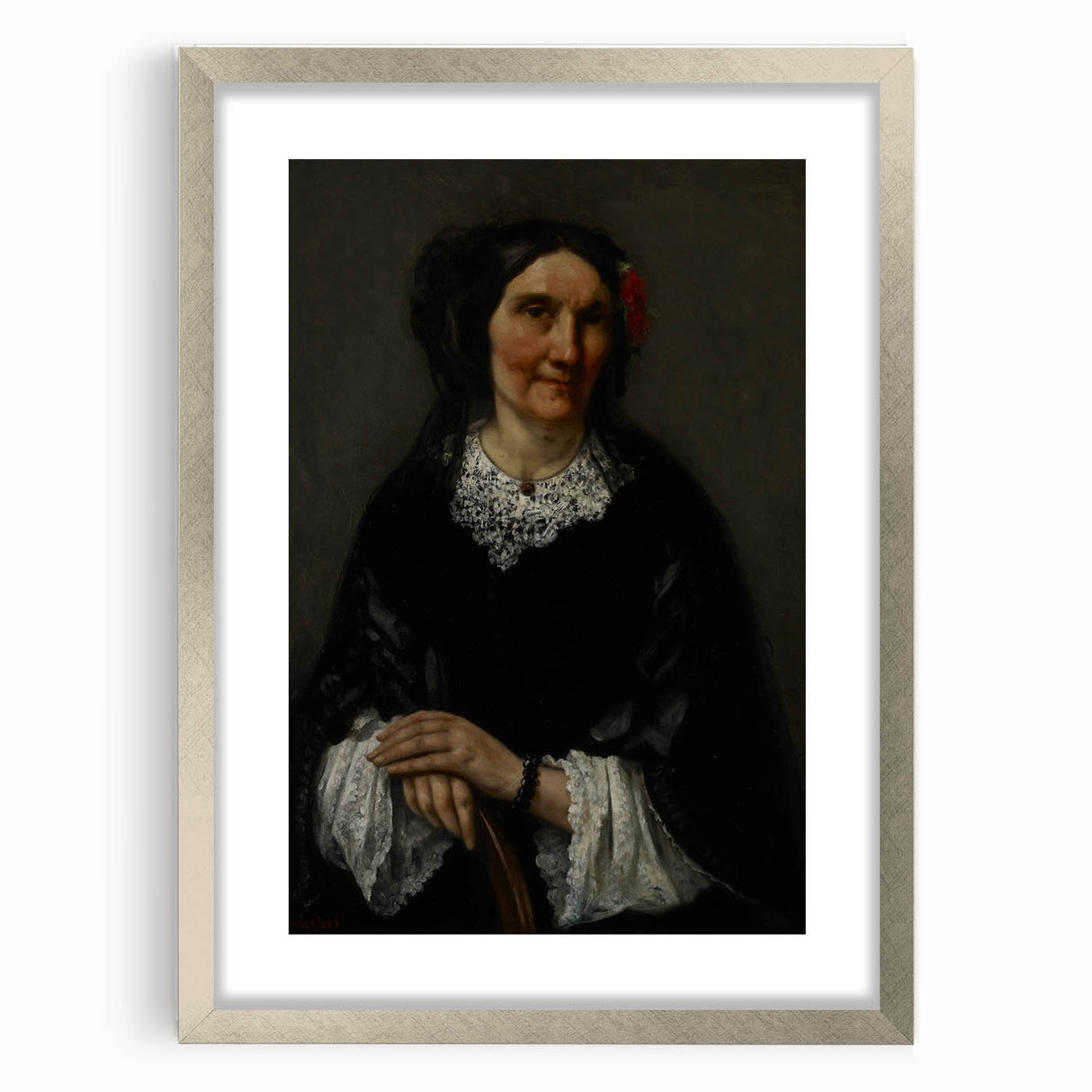 Realism Art Prints - Portrait of a Woman by Gustave Courbet