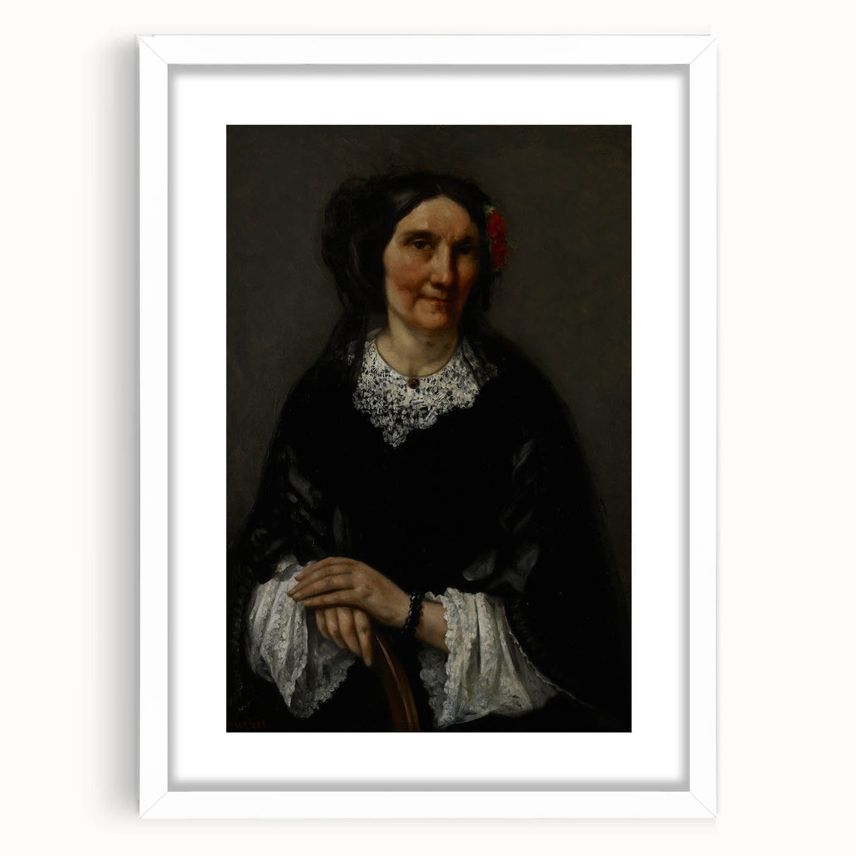 Realism Art Prints - Portrait of a Woman by Gustave Courbet