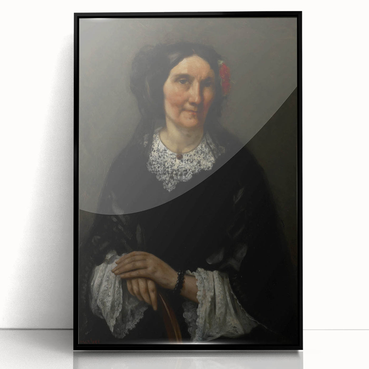 Realism Art Prints - Portrait of a Woman by Gustave Courbet