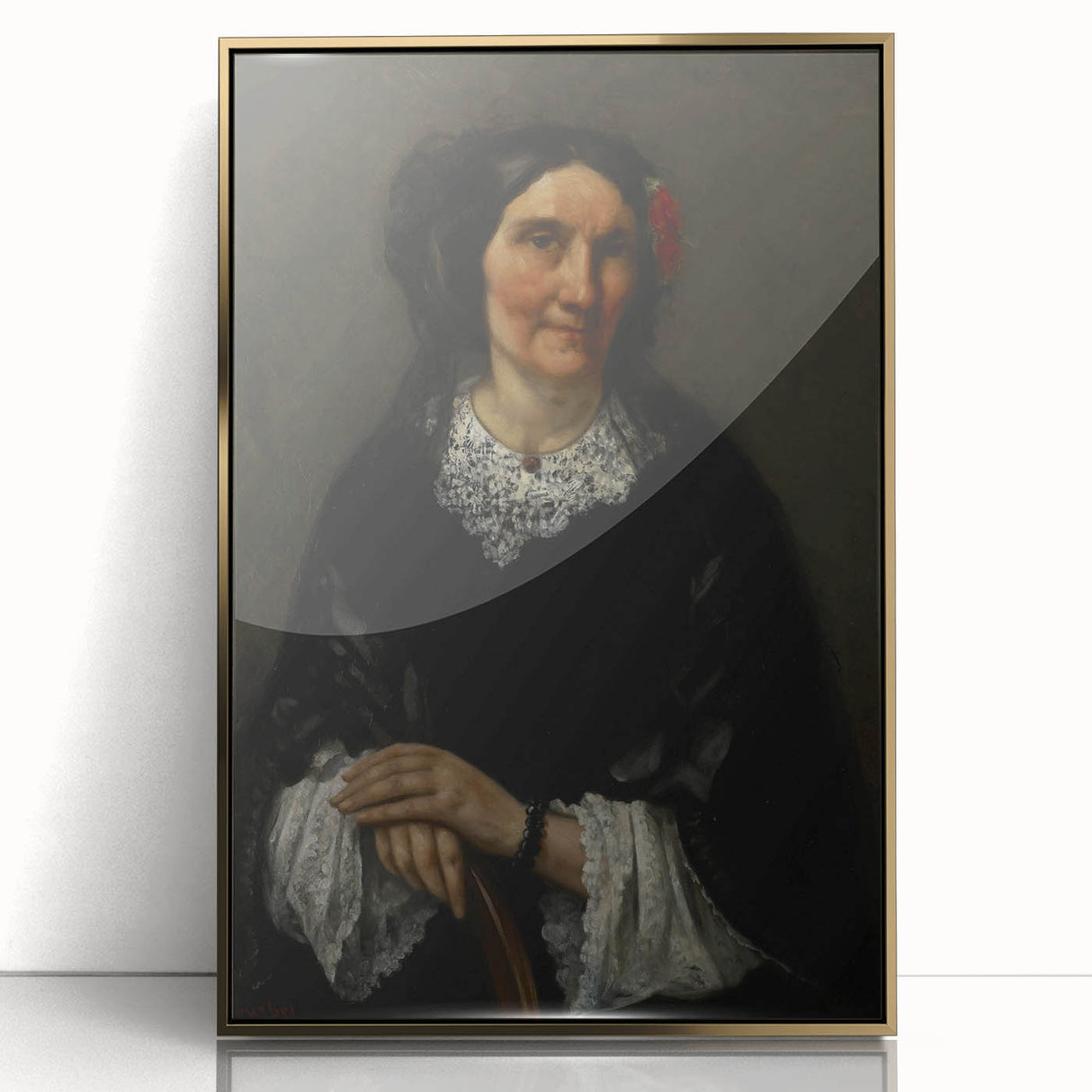 Realism Art Prints - Portrait of a Woman by Gustave Courbet