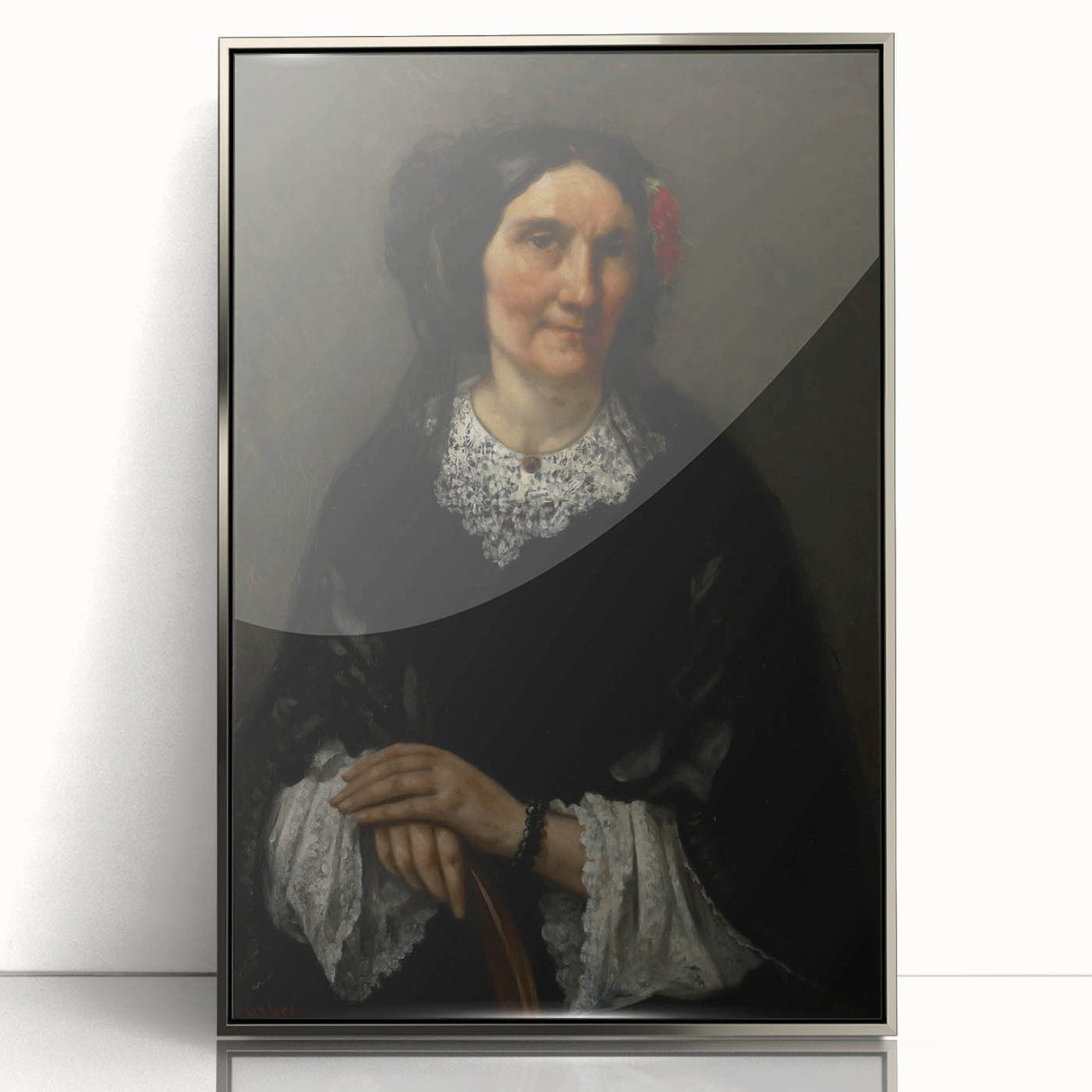 Realism Art Prints - Portrait of a Woman by Gustave Courbet