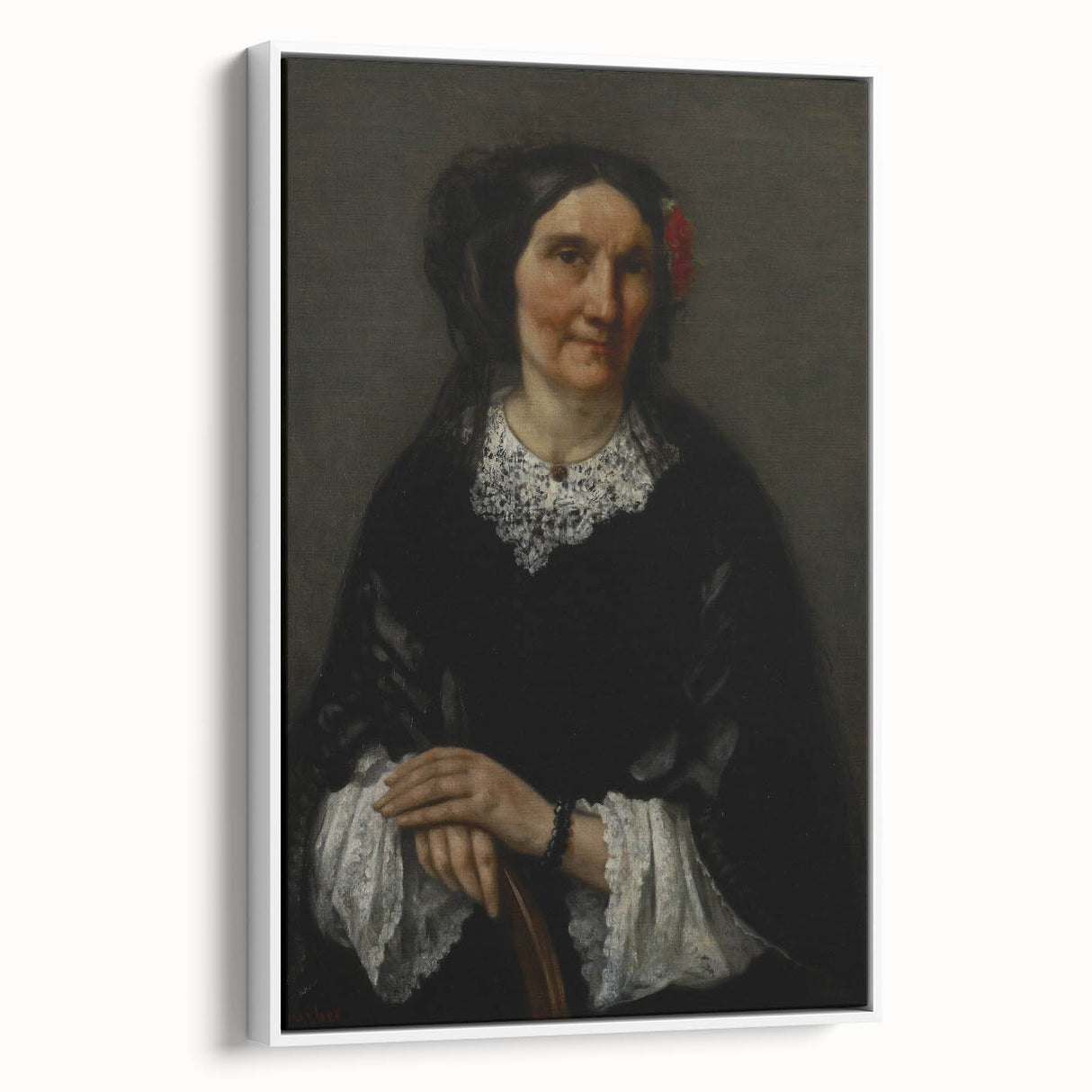 Realism Art Prints - Portrait of a Woman by Gustave Courbet
