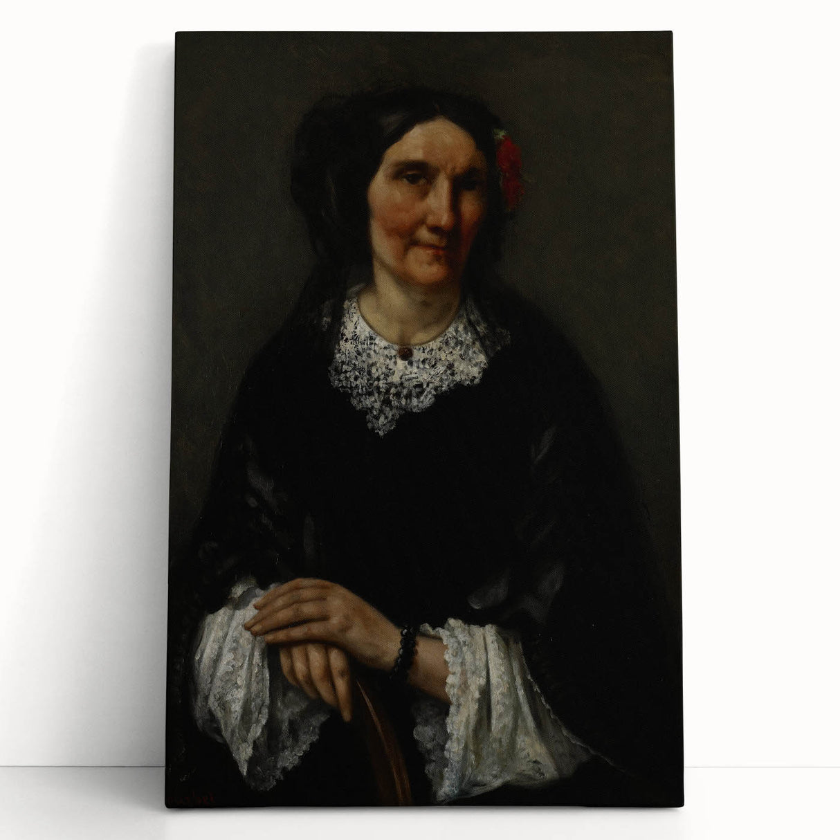 Realism Art Prints - Portrait of a Woman by Gustave Courbet