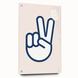 Peace Hand Sign – Minimalist Boys Room Wall Art Print