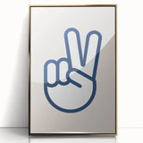 Peace Hand Sign – Minimalist Boys Room Wall Art Print