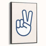 Peace Hand Sign – Minimalist Boys Room Wall Art Print
