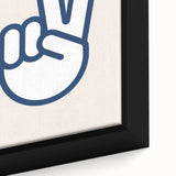 Peace Hand Sign – Minimalist Boys Room Wall Art Print