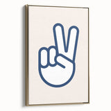 Peace Hand Sign – Minimalist Boys Room Wall Art Print