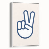 Peace Hand Sign – Minimalist Boys Room Wall Art Print