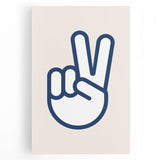 Peace Hand Sign – Minimalist Boys Room Wall Art Print