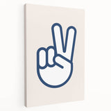 Peace Hand Sign – Minimalist Boys Room Wall Art Print
