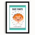 Kids Educational Wall Art - Face Parts Learning Poster