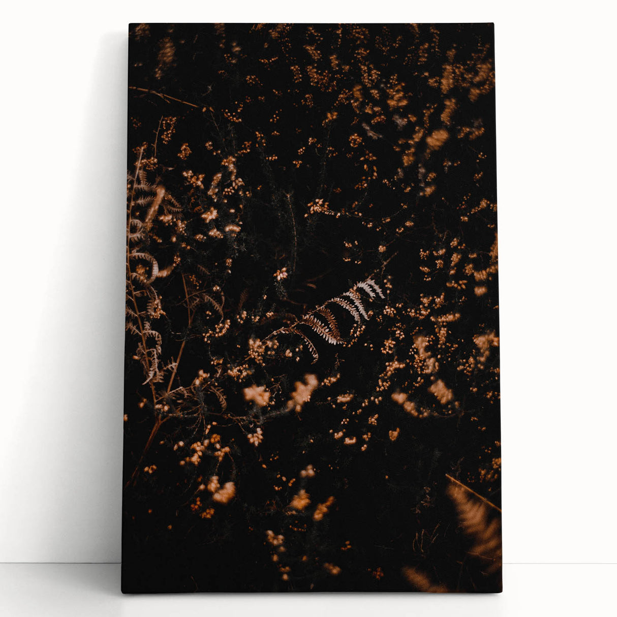 Large black and white stretched canvas of a tree in autumn, ideal for kitchen wall art or bedroom ambiance.