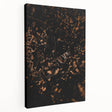 Autumn-themed abstract painting on stretched canvas, featuring warm orange and red tones, suitable for kitchen wall art.