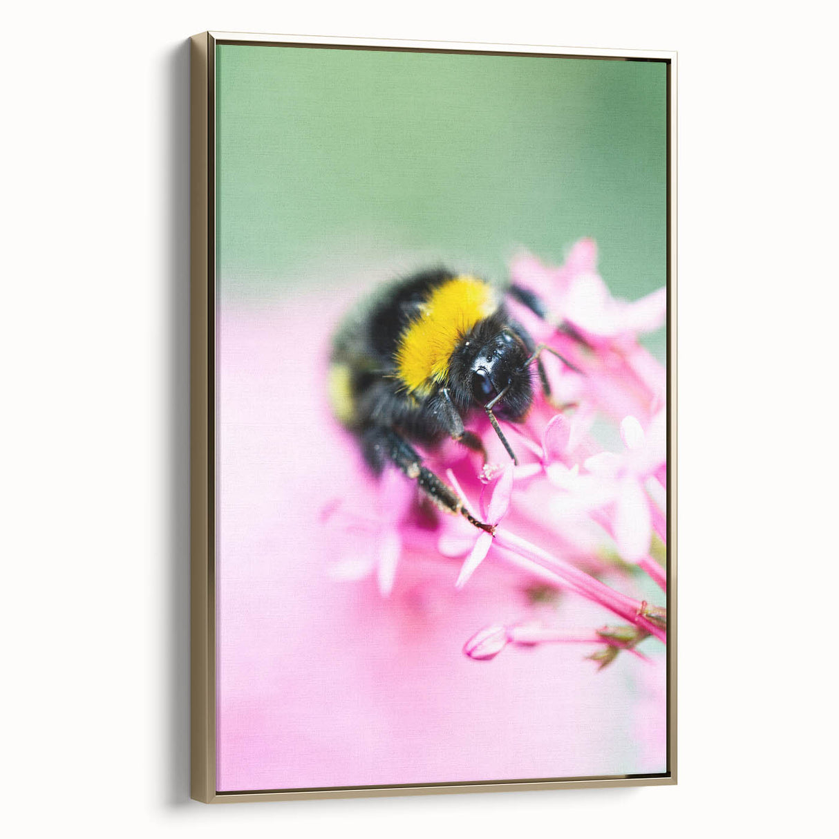 Framed canvas featuring a vintage-style landscape painting with black and gold tones, ideal for bedroom wall decor.