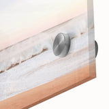 Large abstract wall art on acrylic glass featuring vibrant summer hues, ideal for dining room art.