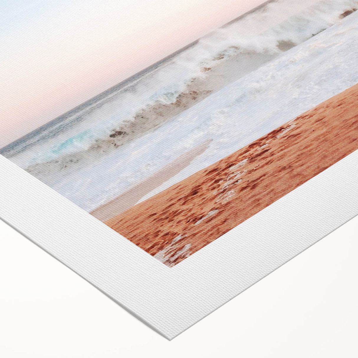 Art deco poster featuring a summer season theme in pastel shades on rolled canvas, suited for dining room decor.