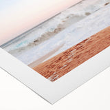 Art deco poster featuring a summer season theme in pastel shades on rolled canvas, suited for dining room decor.