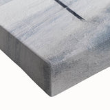 Winter landscape art painting in black and white on stretched canvas, ideal for bedroom wall decor.