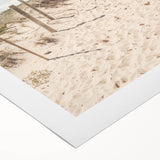 Art deco poster featuring geometric patterns in muted gold and navy, printed on rolled canvas.