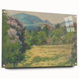 Modern Wall Art: Tranquil Countryside with Blooming Lilacs