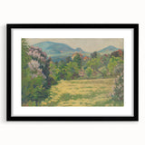 Modern Wall Art: Tranquil Countryside with Blooming Lilacs