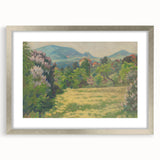 Modern Wall Art: Tranquil Countryside with Blooming Lilacs