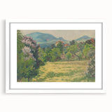 Modern Wall Art: Tranquil Countryside with Blooming Lilacs