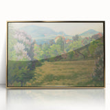 Modern Wall Art: Tranquil Countryside with Blooming Lilacs