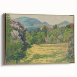 Modern Wall Art: Tranquil Countryside with Blooming Lilacs
