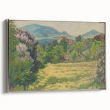 Modern Wall Art: Tranquil Countryside with Blooming Lilacs