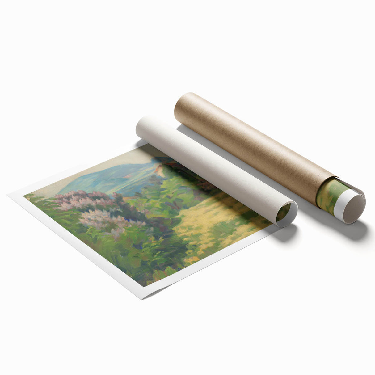 Modern Wall Art: Tranquil Countryside with Blooming Lilacs