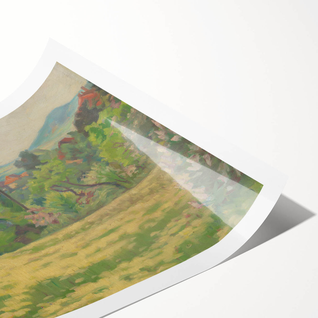 Modern Wall Art: Tranquil Countryside with Blooming Lilacs