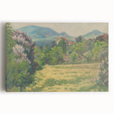 Modern Wall Art: Tranquil Countryside with Blooming Lilacs