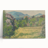 Modern Wall Art: Tranquil Countryside with Blooming Lilacs
