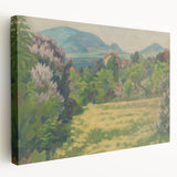 Modern Wall Art: Tranquil Countryside with Blooming Lilacs