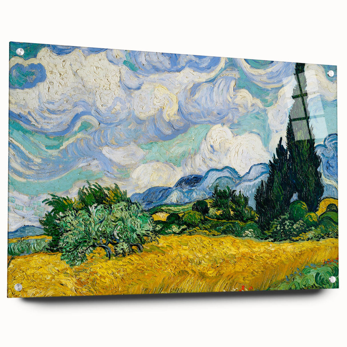 Impressionist Landscape - Wheat Field with Cypresses Van Gogh Art