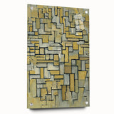 Modern Wall Art: Piet Mondrian's Composition in Brown and Gray
