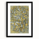 Modern Wall Art: Piet Mondrian's Composition in Brown and Gray