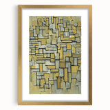 Modern Wall Art: Piet Mondrian's Composition in Brown and Gray