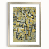 Modern Wall Art: Piet Mondrian's Composition in Brown and Gray