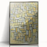 Modern Wall Art: Piet Mondrian's Composition in Brown and Gray