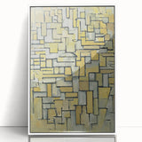 Modern Wall Art: Piet Mondrian's Composition in Brown and Gray