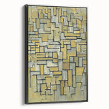 Modern Wall Art: Piet Mondrian's Composition in Brown and Gray