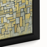 Modern Wall Art: Piet Mondrian's Composition in Brown and Gray