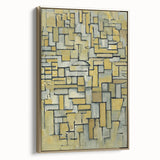 Modern Wall Art: Piet Mondrian's Composition in Brown and Gray