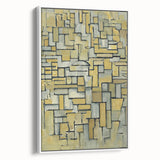 Modern Wall Art: Piet Mondrian's Composition in Brown and Gray