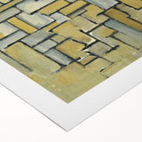Modern Wall Art: Piet Mondrian's Composition in Brown and Gray
