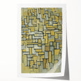 Modern Wall Art: Piet Mondrian's Composition in Brown and Gray